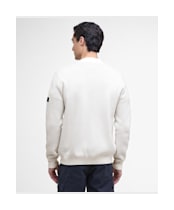 Men's Barbour International Patrick Bomber Zip Through Cardigan - Whisper White
