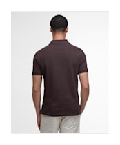 Men's Barbour Tartan Pique Polo Shirt - Dark Oak