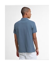 Men's Barbour Tartan Pique Polo Shirt - Bluestone