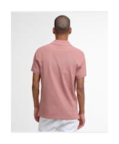 Men's Barbour Tartan Pique Polo Shirt - Earth Pink