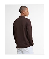 Men's Barbour Blaine Tailored Long Sleeve Polo Shirt - Dark Oak