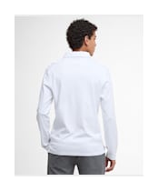 Men's Barbour Premium Corpatch Tailored Long Sleeve Polo Shirt - White