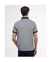 Men's Barbour International Morley Oxford Polo Shirt - Black / Whisper White