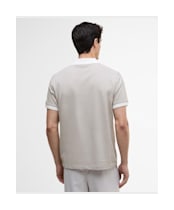 Men's Barbour International Morley Oxford Polo Shirt - Whisper White / Brindle