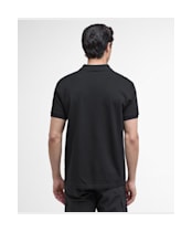 Men's Barbour International Baynes Knit Placket Polo Shirt - Black