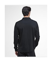 Men's Barbour International Innes Long Sleeve Interlock Polo Shirt - Black