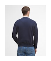 Men's Barbour Wynter Crew Neck Sweatshirt - NAVY/WINTERBERRY