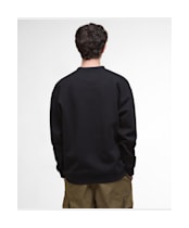 Men's Barbour Leazes Crew Neck Sweatshirt - Black
