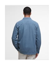 Men's Barbour Washed Overshirt - Bluestone