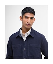 Men's Barbour Regular Moleskin Overshirt - Navy