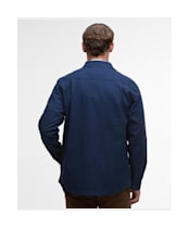 Men's Barbour Giles Regular Twill Overshirt - Navy