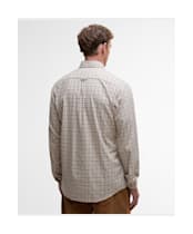 Men's Barbour Bank Check Shirt - Dark Ecru