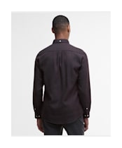 Men's Barbour Buckley Tailored Herringbone Shirt - Dark Oak