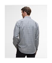 Men's Barbour Panwell Thermo Weave Regular Checked Shirt - Navy
