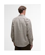 Men's Barbour Panwell Thermo Weave Regular Checked Shirt - Olive