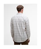 Men's Barbour Deepfell Regular Tattersal Shirt - Fired Brick