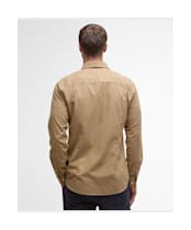 Men's Barbour Runnymede Tailored Micro Cord Shirt - Stone