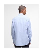 Men's Barbour Throckley Pin Point Oxford Tailored Shirt - Sky