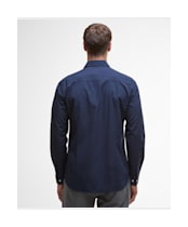 Men's Barbour Throckley Pin Point Oxford Tailored Shirt - Navy