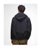 Men's Barbour Re-Engineered Hooded Showerproof Flight Bedale Jacket - Black