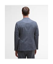 Men's Barbour Kensington Check Blazer - Navy