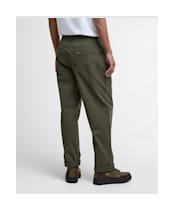 Men's Barbour Washed Stretch Twill Regular Fit Trouser - Forest
