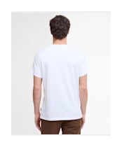 Men's Barbour Arnside Tartan Pocket T-Shirt - White