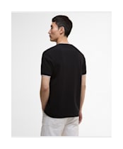 Men's Barbour International Seb Textured T-Shirt - Black
