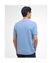 Men's Barbour International Seb Textured T-Shirt - Cool Blue