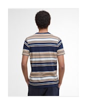 Men's Barbour Aickmen Tailored Striped T-Shirt - Navy