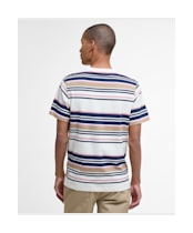 Men's Barbour Aickmen Tailored Striped T-Shirt - Whisper White