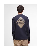 Men's Barbour Redford Long Sleeve Relaxed T-Shirt - Dark Navy