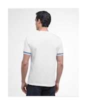 Men's Barbour International Bruce Tipped Cuff T-Shirt - White