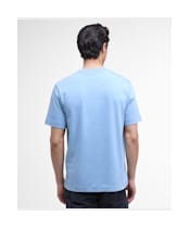 Men's Barbour International Topher Motorbike T-Shirt - Cool Blue