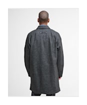 Men's Barbour Lorden Wool Overcoat - Charcoal