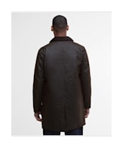 Men’s Barbour Waxed Mac - DARK BROWN/MIDNI