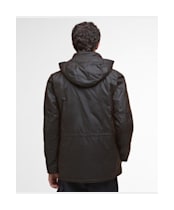 Men's Barbour Winter Sapper Waxed Jacket - DARK BROWN/MIDNI