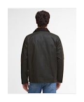 Men's Barbour Short Bedale Waxed Jacket - Olive