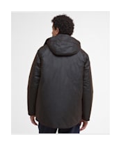 Men's Barbour Modern Beaufort Waxed Jacket - DARK BROWN/MIDNI