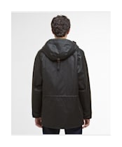 Men's Barbour Reel Waxed Parka - Sage