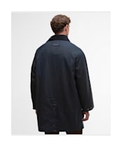 Men's Barbour Country Waxed Mac Jacket - Navy