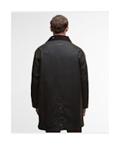 Men's Barbour Country Waxed Mac Jacket - Olive