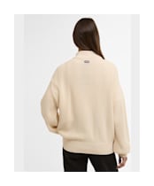 Women's Barbour International Rae Knitted Jumper - Bone White