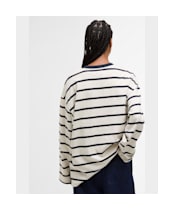 Women's Barbour Maeve Top - Ecru / Dark Navy Stripe