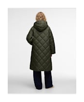 Women's Barbour Braidley Quilted Jacket - Olive / Ancient Tartan