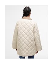 Women's Barbour Aldburgh Quilted Jacket - Oatmeal / Ancient Tartan