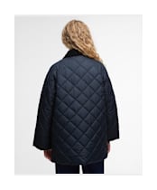 Women's Barbour Aldburgh Quilted Jacket - Navy / Dress Tartan