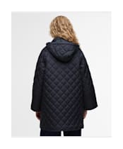 Women's Barbour Cara Quilted Jacket - Dark Navy / Ancient