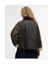 Women's Barbour Kearton Waxed Jacket - Archive Olive / Beech / Ancient Tartan