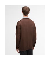 Men's Barbour Pima Cotton Crew Neck Sweater - Umber